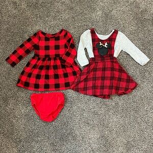 Baby Girl Holiday Outfits - Size 12 Months